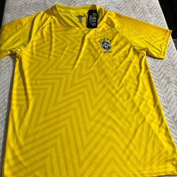 rass sports Other - Rass Sports Men's Yellow Brazil Shirt L/XL